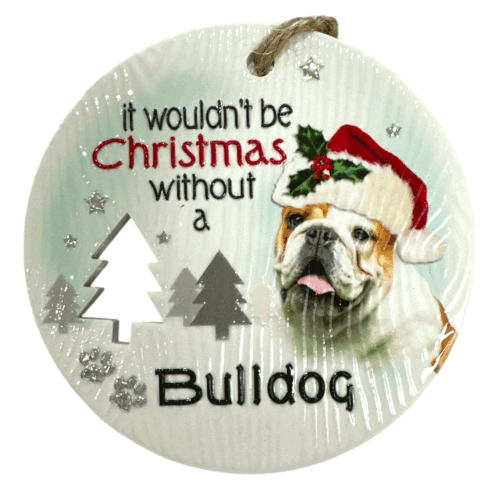 Xmas Plaque - Bull Dog