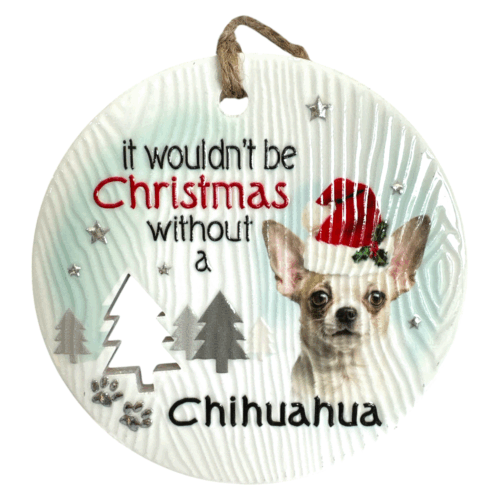 Xmas Plaque - Chihuahua Short