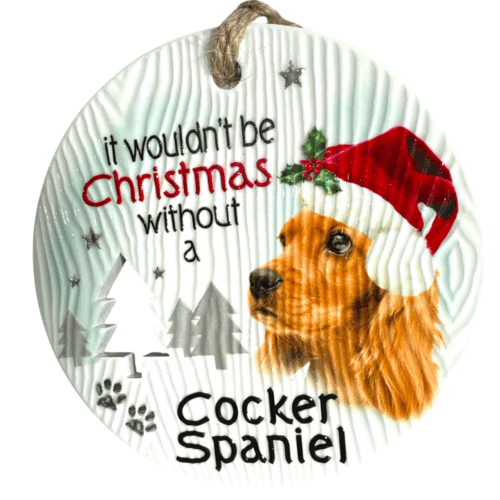 Xmas Plaque - Cocker Spaniel
