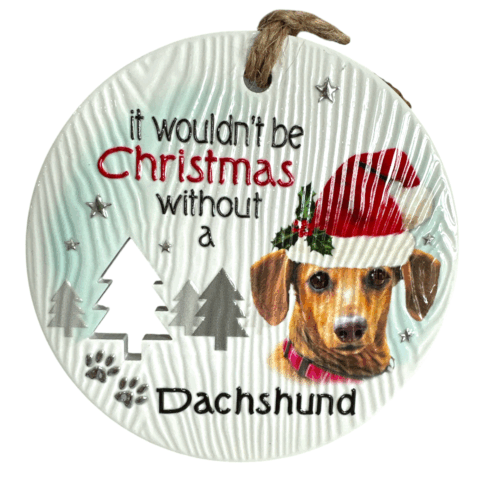 Xmas Plaque - Dachshund