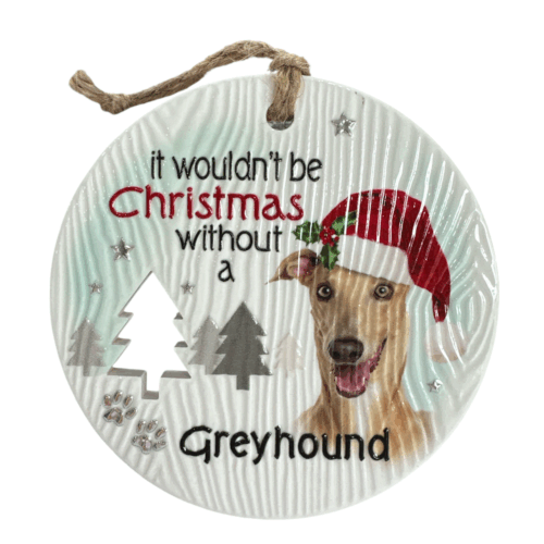 Xmas Plaque - Greyhound