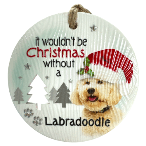 Xmas Plaque - Labradoodle