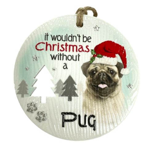 Xmas Plaque - Pug