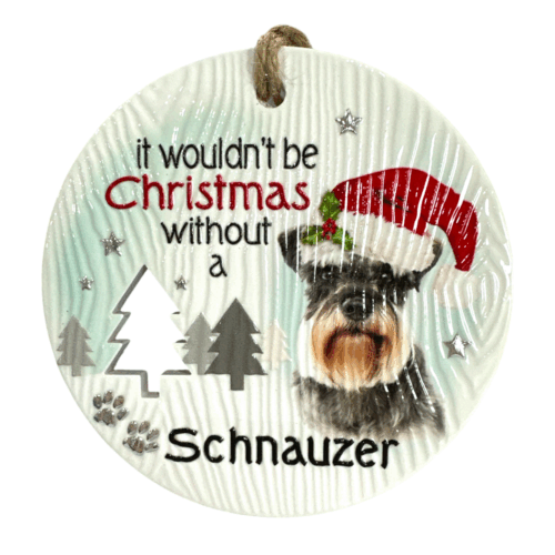 Xmas Plaque - Schnauzer