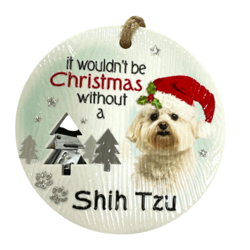 Xmas Plaque - Shih Tzu