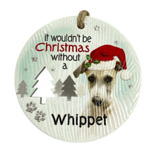 Xmas Plaque - Whippet