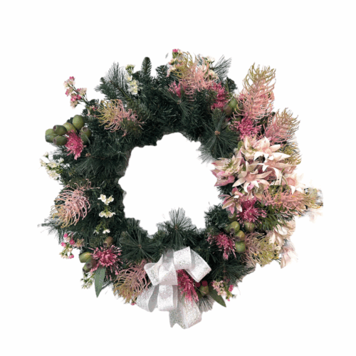 Aussie Pink Wreath, 60cm