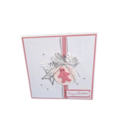 Hand Made - Card - Dusty Pink Gingerbread
