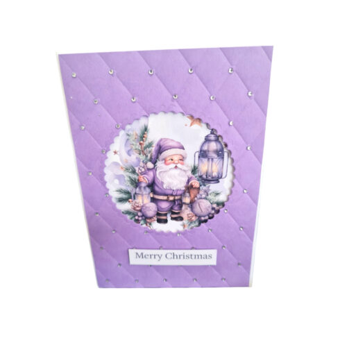 Hand Made - Card - Violet Santa