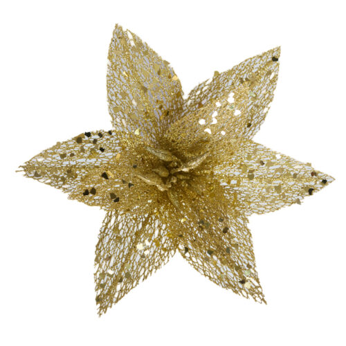 Poinsettia Clip On Gold Net