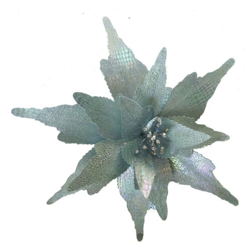 Poinsettia Clip On Iridescent Tiffany
