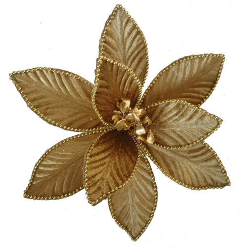 Poinsettia Clip On Warm Yellow