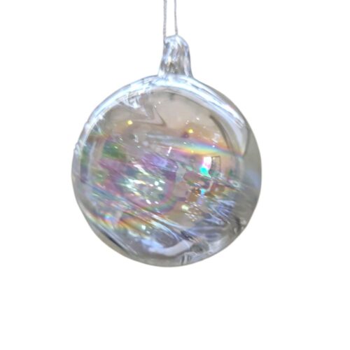 Bauble, Clear Iridescent, 3 Ast