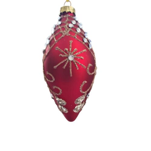 Bauble   Red with Jewel  3 Asst - Image 3