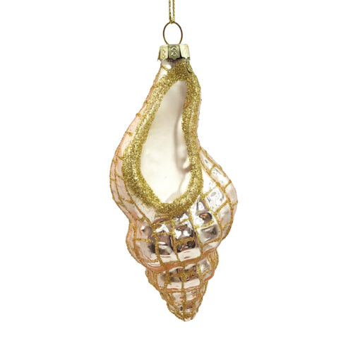 Conch Shell Hanging Ornament Champagne