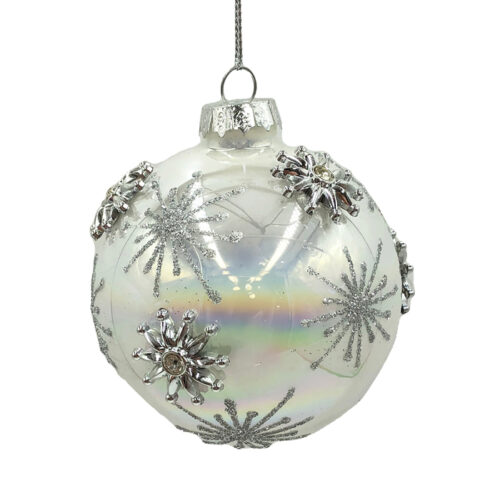 Bauble Star White Silver