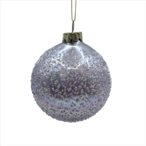 Bauble Lilac with Glass Crust