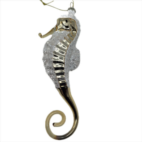 Seahorse Hanging Ornament Champagne