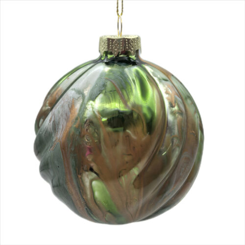 Bauble Red Green Swirl