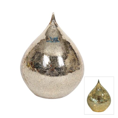 LED Teardrop Cone Mercury Glass Small