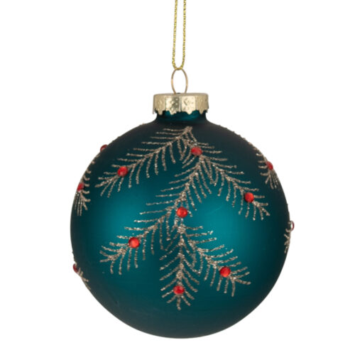 Bauble Green Red Champagne Jewel