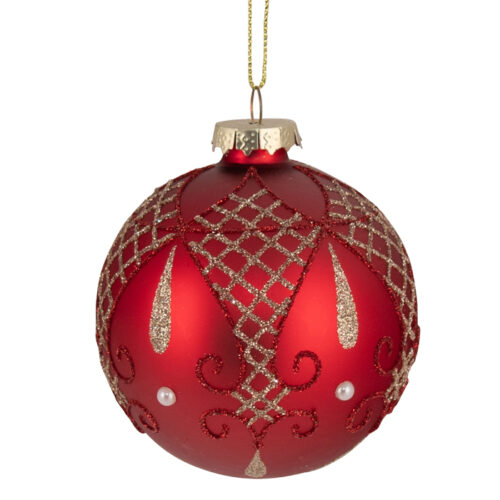 Bauble Red Gold Net