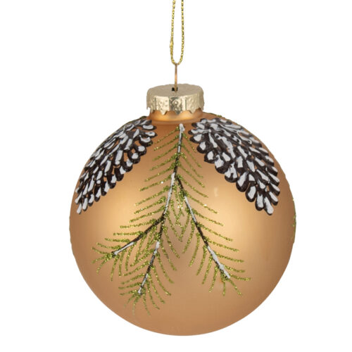 Bauble Gold Copper Pinecone