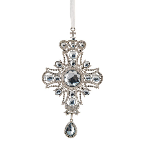 Jewel Cross with Drop
