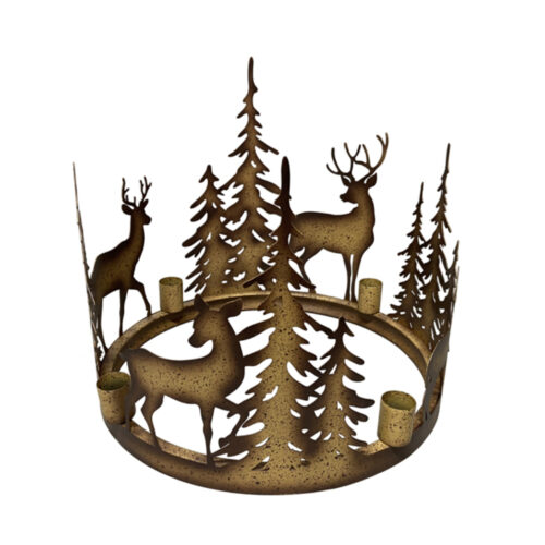 Deer Scene Candle Holder