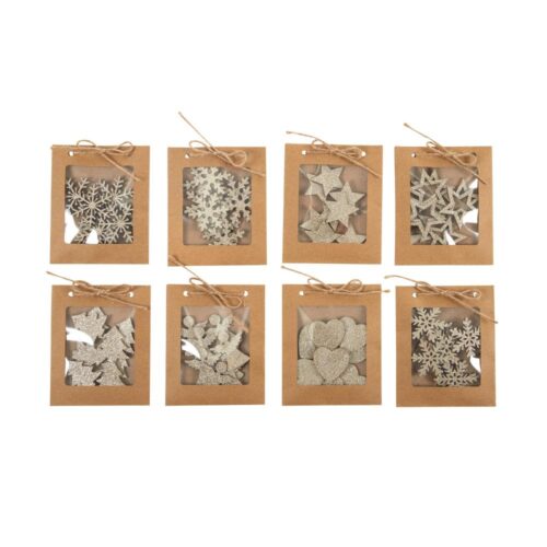 Christmas Glittered Scatters  4 Asst