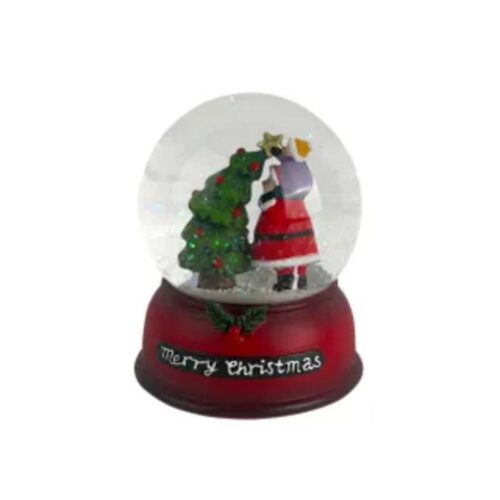 Snowglobe - Santa Decorating the Tree
