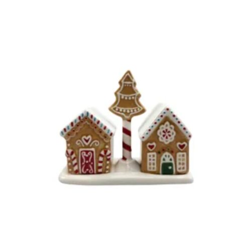 Gingerbread House Salt & Pepper Shakers on Stand