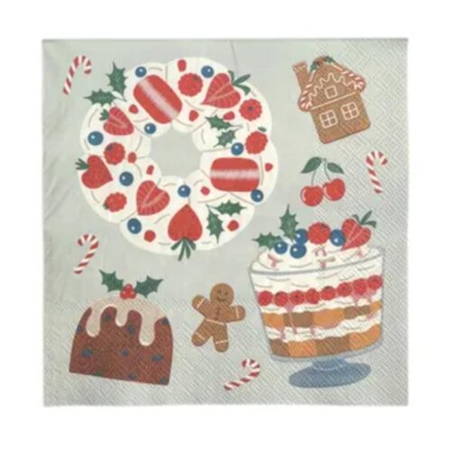 Luncheon Napkin 3 Ply Christmas Dessert