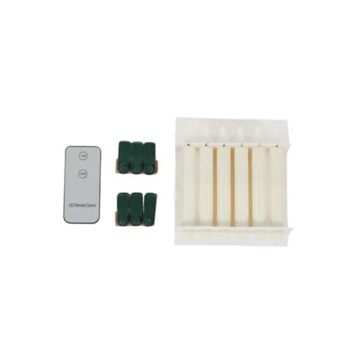 White Clip-On Candles, Type 1 Set 6