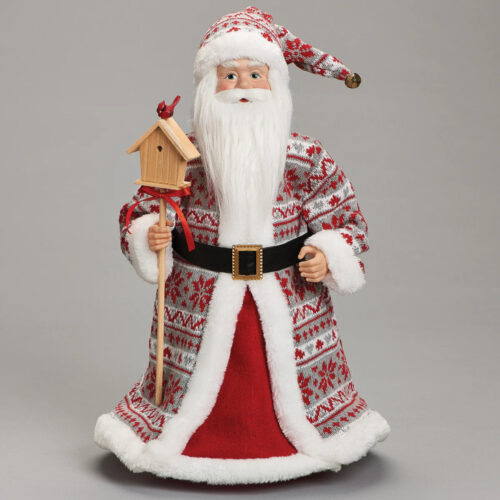 Tree Topper Santa with Birdhouse