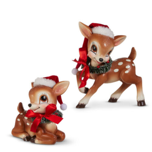 Treasured Moments, Deer with Wreath, 2 Asst