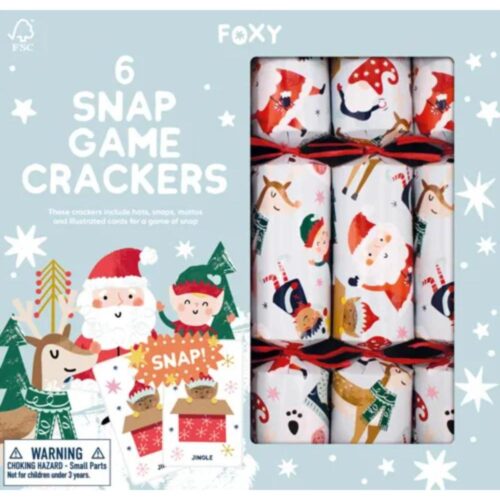 Novelty Crackers Festive Snap Game Set of 6