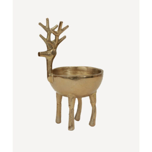 Gold Reindeer Sweets Bowl, Large