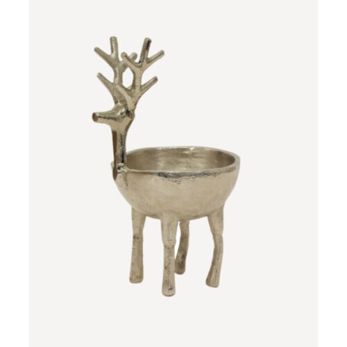 Silver Reindeer Sweets Bowl, Large