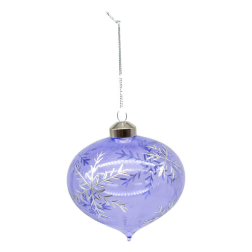 Bauble Silver Snowflake Sultan Blue