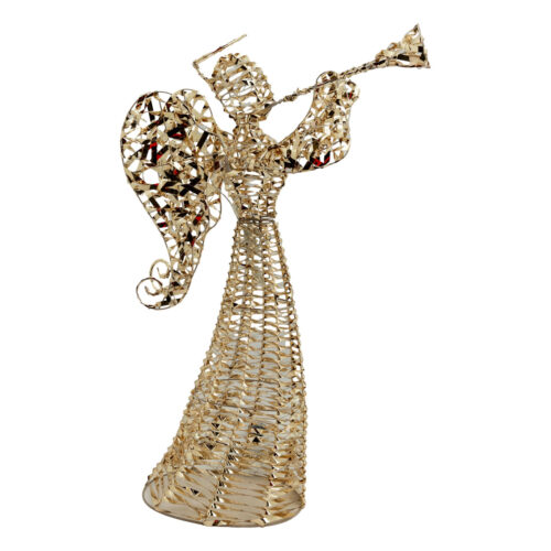 LED Angel with Trumpet Gold