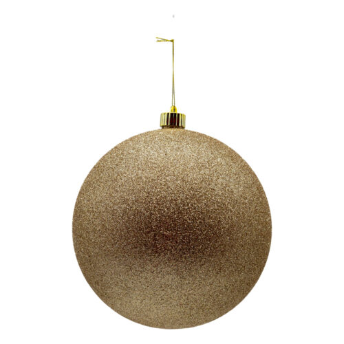 Bauble Glitter Champagne 20cm