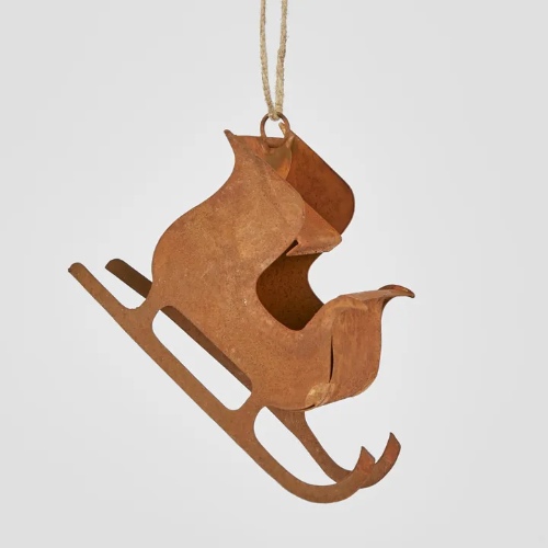 Rusty Sled Hanging Ornament