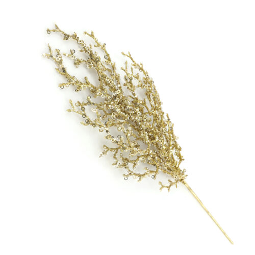 Glitter Branch Spray Gold