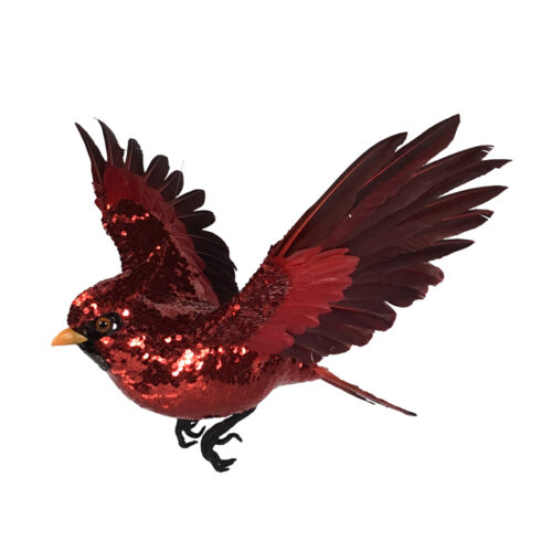 Flying Cardinal Red Sequin