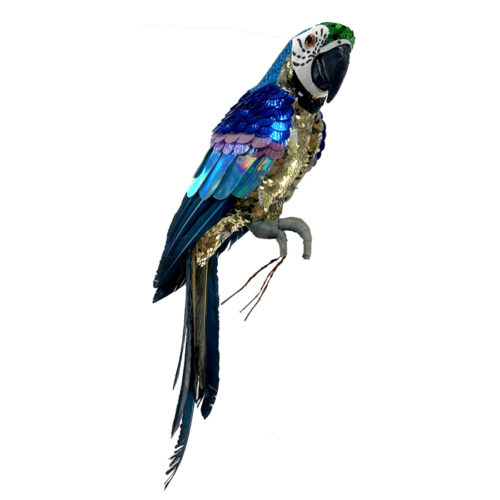 Perched Parrot Blue/Purple