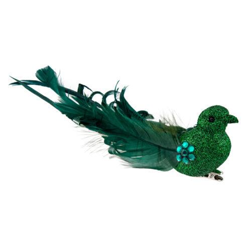 Bird Clip On Curly Tail Emerald