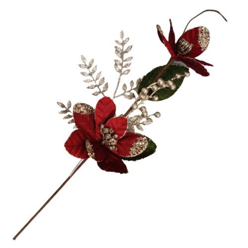 Magnolia  Spray  Red
