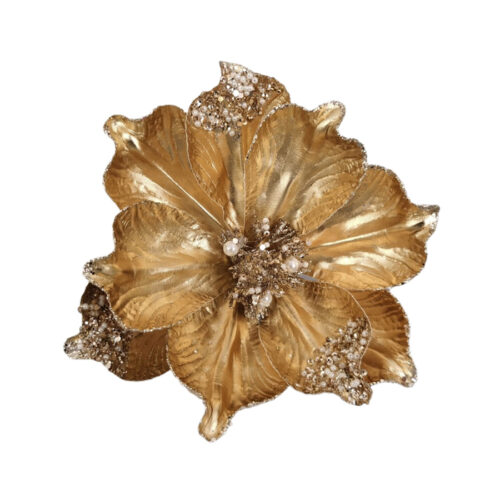 Magnolia Clip On Metallic Gold