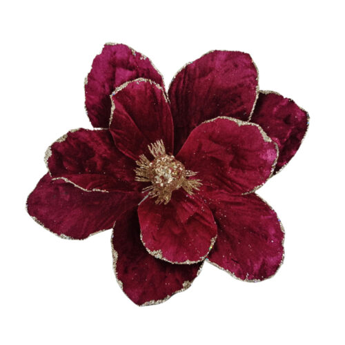 Magnolia Clip On Velvet Purple